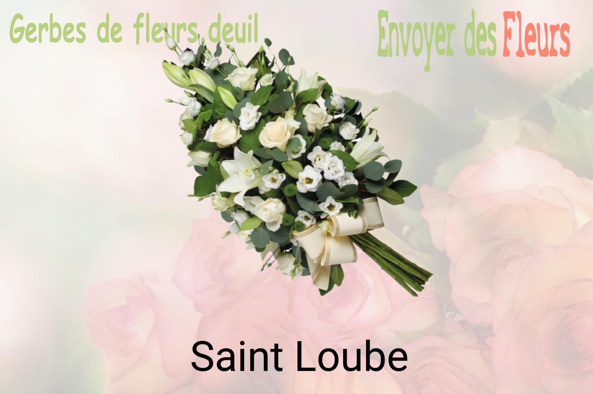 Gerbe de fleurs de deuil livrée à Saint-Loube